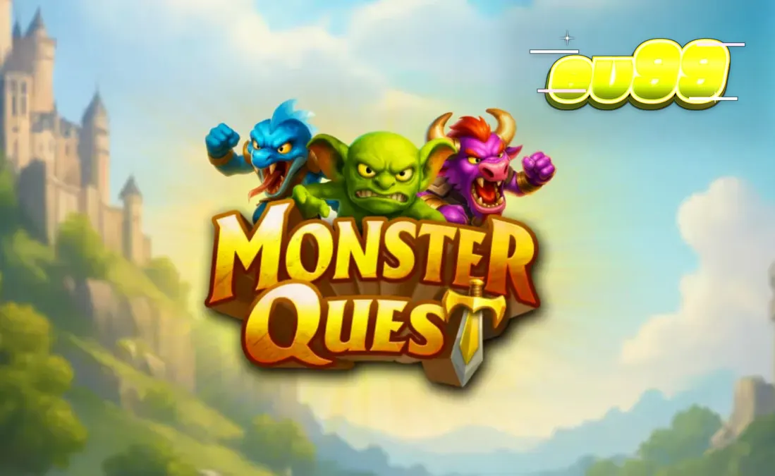 Giao diện trò chơi Monster Quest trên thiết bị di động với đồ họa hiệp sĩ và rồng sắc nét